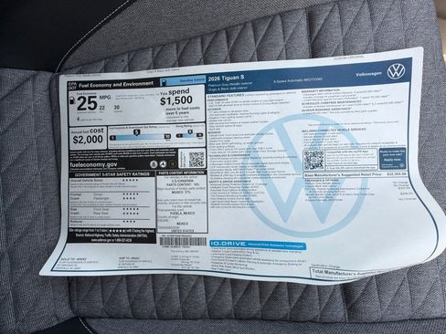 New 2026 Volkswagen Tiguan S AWD/4WD image 33
