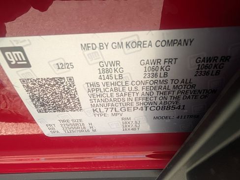 New 2026 Chevrolet Trax RS w/ Sunroof Package image 22