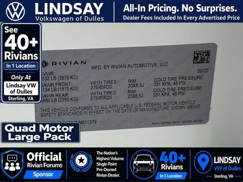 Used 2022 Rivian R1T Adventure AWD/4WD image 31