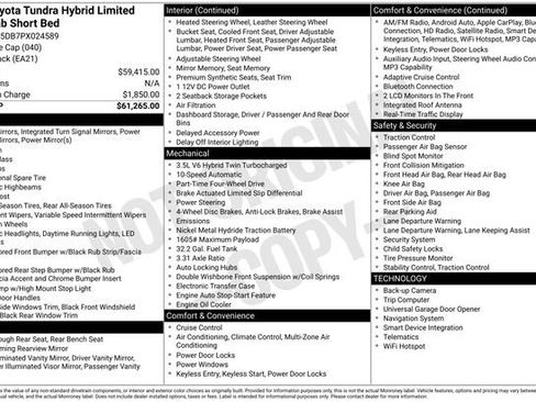 Used 2023 Toyota Tundra Limited AWD/4WD image 2