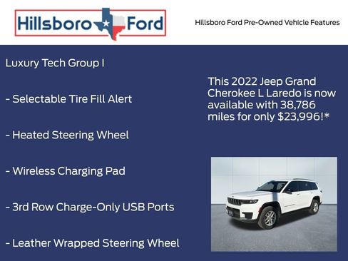 Used 2022 Jeep Grand Cherokee L Laredo w/ Luxury Tech Group I image 7
