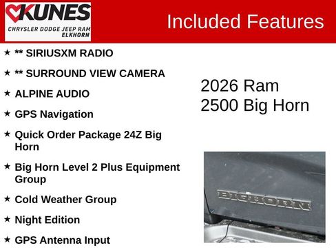 New 2026 RAM 2500 Big Horn image 3