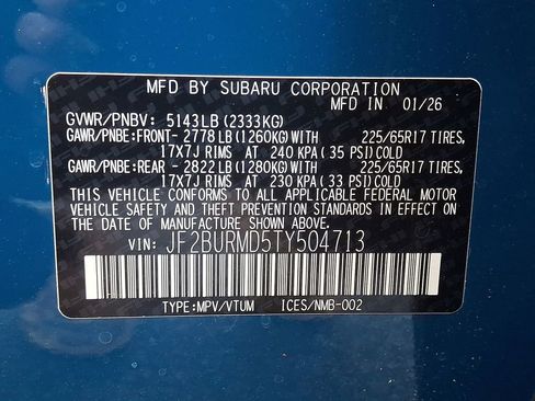 New 2026 Subaru Outback Wilderness AWD/4WD image 18