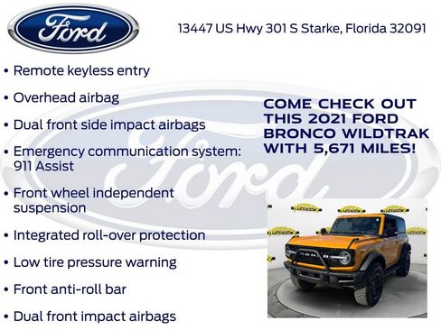 Certified 2021 Ford Bronco Wildtrak image 27