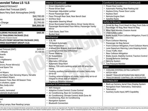 New 2026 Chevrolet Tahoe LS w/ Max Trailering Package RWD image 3
