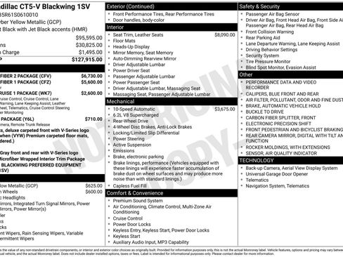Certified 2025 Cadillac CT5 V Blackwing w/ Carbon Fiber 2 Package RWD image 44