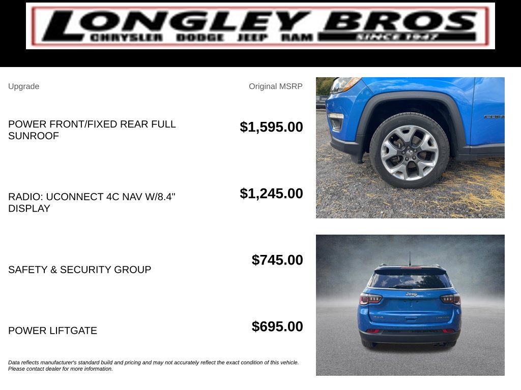 Used 2019 Jeep Compass Limited w/ Safety & Security Group AWD/4WD image 6