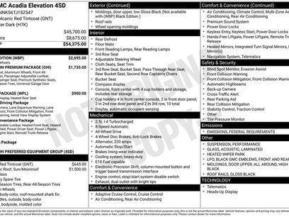 New 2026 GMC Acadia Elevation w/ Black Edition