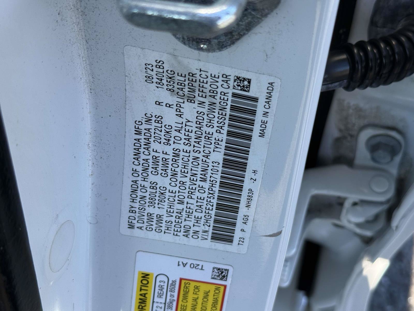 Certified 2023 Honda Civic Sport image 31