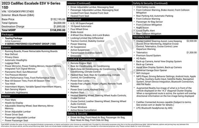 Used 2023 Cadillac Escalade ESV V AWD/4WD image 44