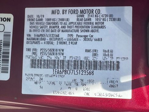 Used 2020 Ford Mustang GT Premium w/ Equipment Group 401A RWD image 40