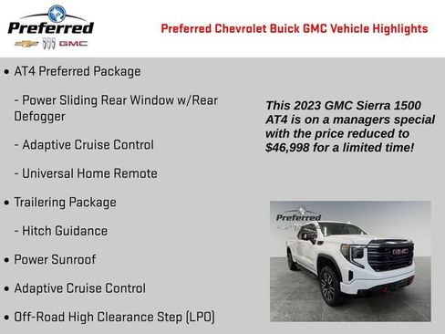 Certified 2023 GMC Sierra 1500 AT4 w/ AT4 Premium Package image 4