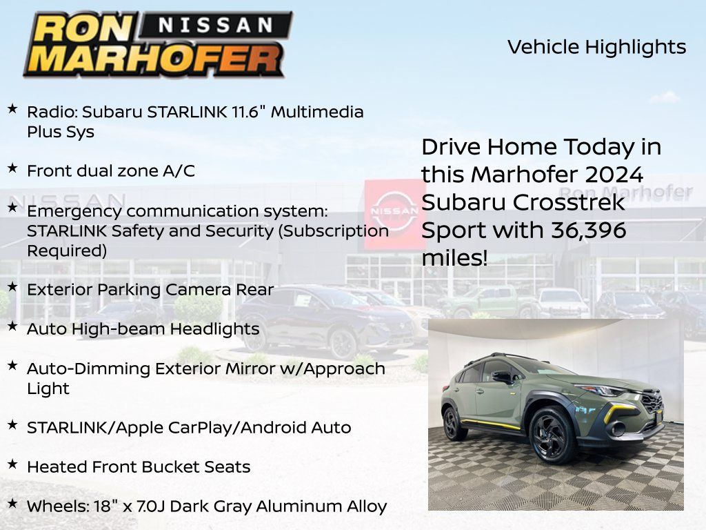 Used 2024 Subaru Crosstrek 2.5i Sport w/ Crosstrek Mirror Package AWD/4WD image 15