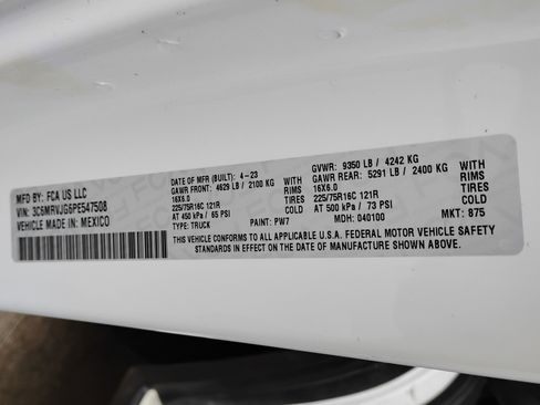 Used 2023 RAM ProMaster 3500 w/ Convenience Group FWD image 22
