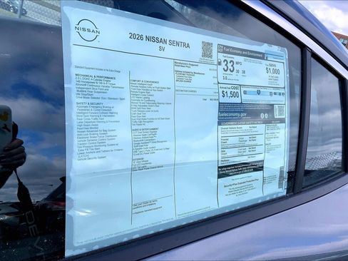 New 2026 Nissan Sentra SV image 15