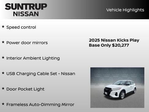 Certified 2025 Nissan Kicks Play S FWD image 34