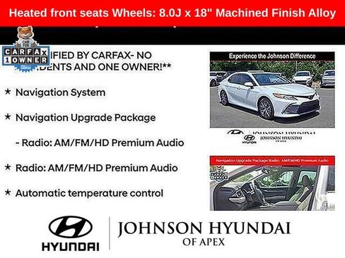 Used 2022 Toyota Camry XLE w/ Navigation Upgrade Package FWD image 13