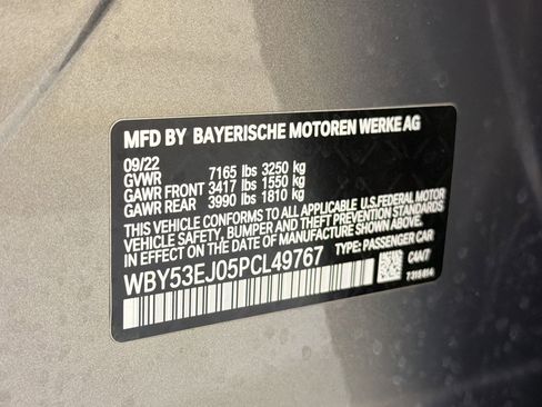 Certified 2023 BMW i7 xDrive60 w/ Parking Assistance Package AWD/4WD image 18