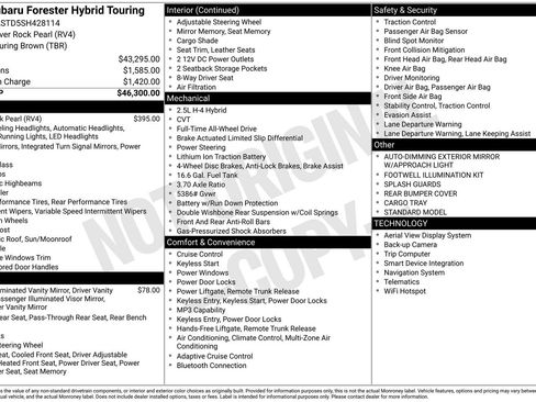 Certified 2025 Subaru Forester Touring AWD/4WD image 35