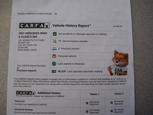 Used 2001 Mercedes-Benz S 500 image 76