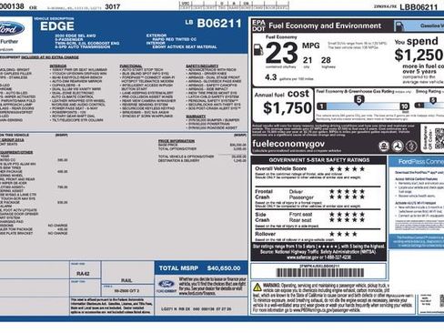 Used 2020 Ford Edge SEL w/ Convenience Package AWD/4WD image 14