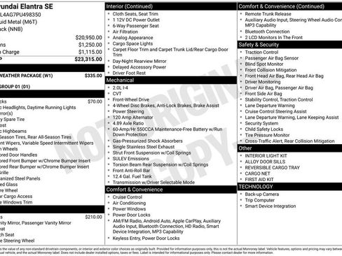 Used 2023 Hyundai Elantra SE w/ Winter Weather Package image 10