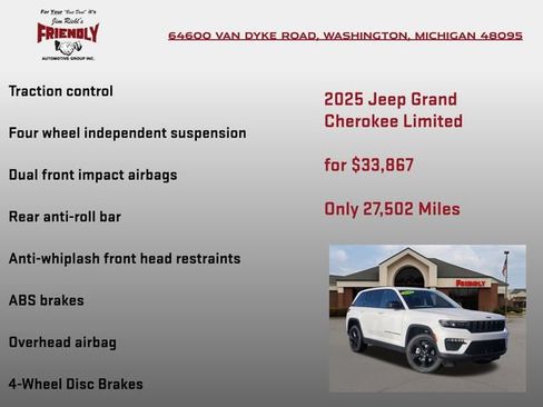 Used 2025 Jeep Grand Cherokee Limited w/ Black Appearance Package AWD/4WD image 20