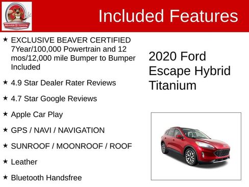 Used 2020 Ford Escape Titanium w/ Titanium Premium Package 2.0 image 4
