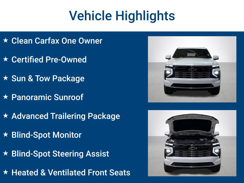 Certified 2025 Chevrolet Suburban High Country w/ Sun And Tow Package AWD/4WD image 3
