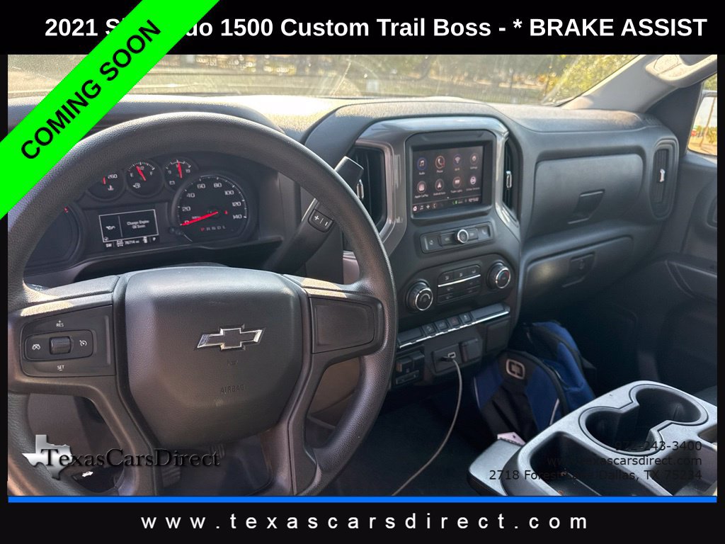 Used 2021 Chevrolet Silverado 1500 Custom Trail Boss w/ LPO, Dark Essentials Package AWD/4WD image 7