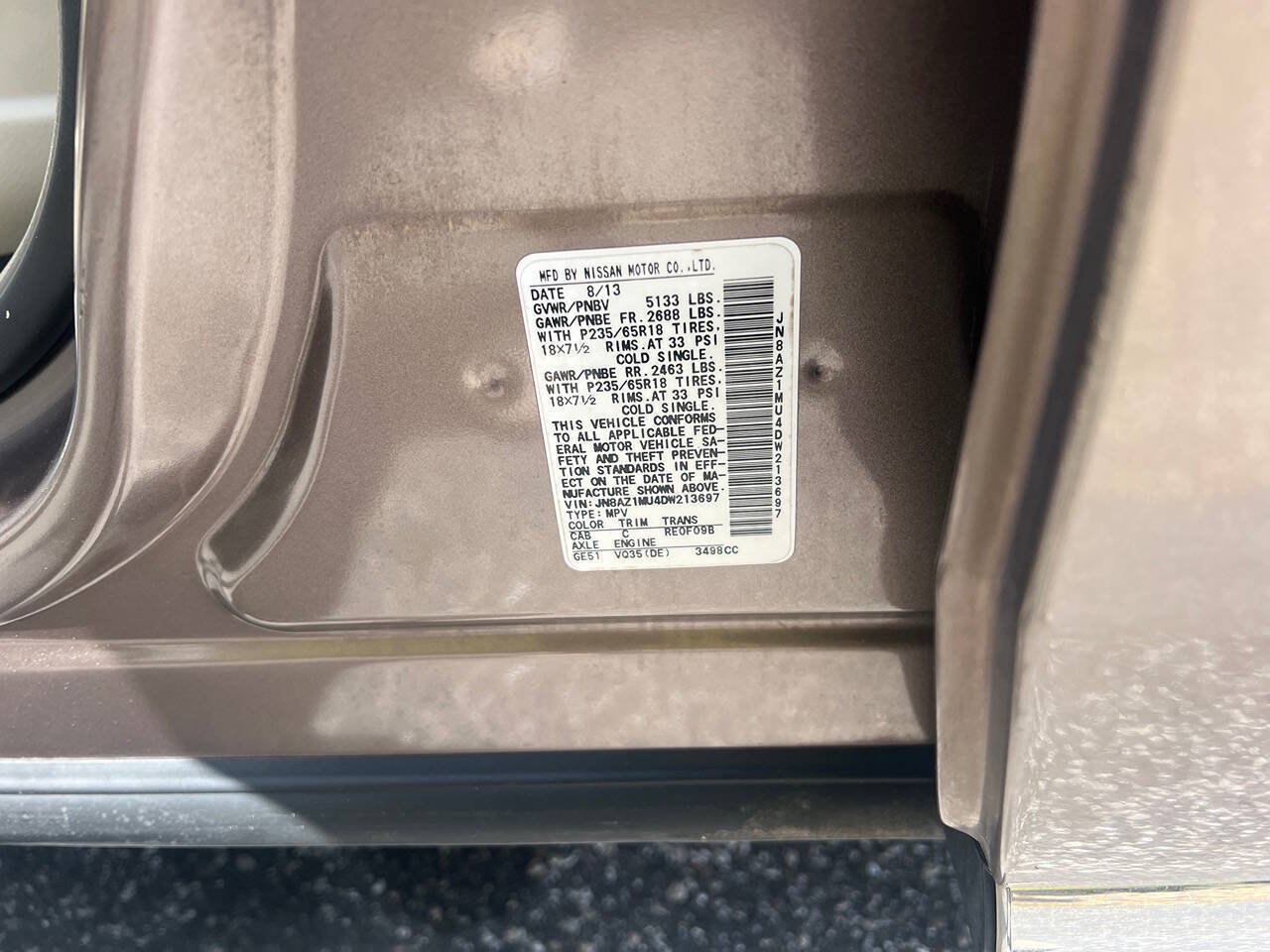 Used 2013 Nissan Murano SL FWD image 14