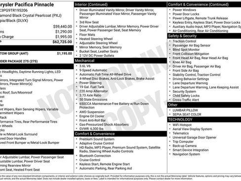 New 2026 Chrysler Pacifica Pinnacle w/ Trailer Tow Group image 46
