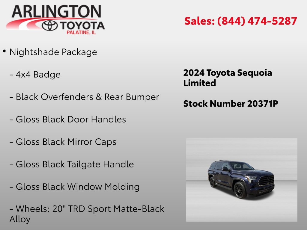 Used 2024 Toyota Sequoia Limited w/ Nightshade Package AWD/4WD image 4