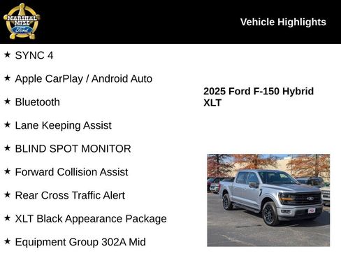 New 2025 Ford F150 XLT w/ Equipment Group 302A MID AWD/4WD image 2