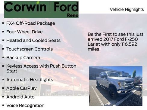 Used 2017 Ford F250 Lariat w/ Chrome Package AWD/4WD image 4