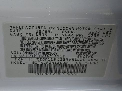 Used 2024 Nissan Versa SV w/ Trunk Package FWD image 33