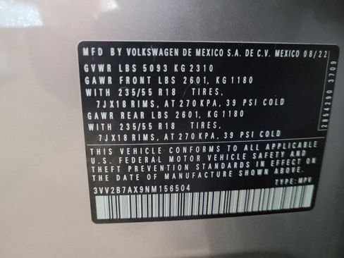 Used 2022 Volkswagen Tiguan SE w/ Panoramic Sunroof Package image 33