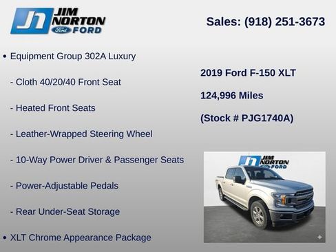 Used 2019 Ford F150 XLT w/ Equipment Group 302A Luxury AWD/4WD image 13