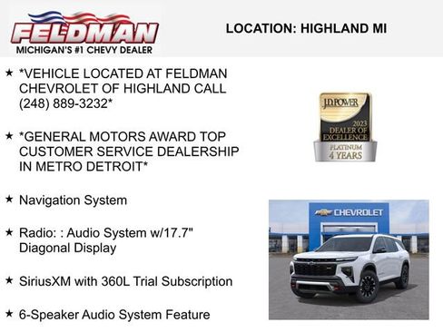 New 2026 Chevrolet Traverse Z71 w/ Driver Confidence Package image 3