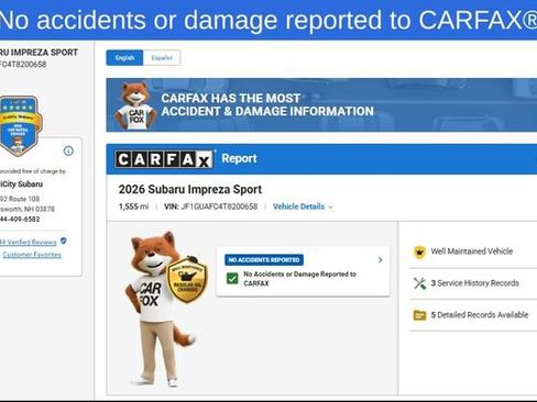 Certified 2026 Subaru Impreza 2.0i Sport AWD/4WD image 2