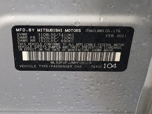 Used 2021 Mitsubishi Mirage G4 G4 Carbonite Edition image 33