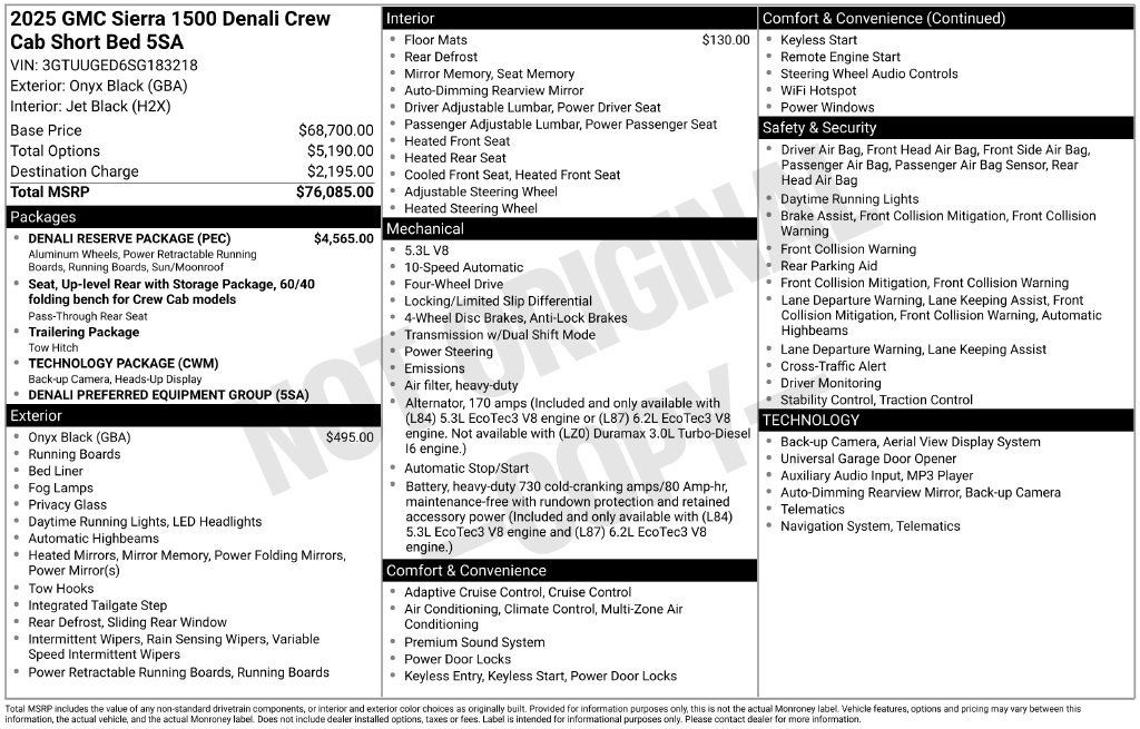 Used 2025 GMC Sierra 1500 Denali w/ Denali Reserve Package AWD/4WD image 41
