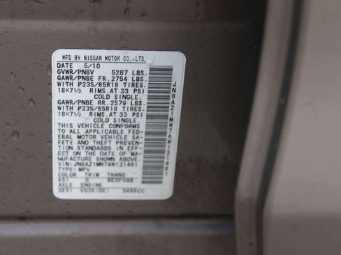 Used 2010 Nissan Murano SL w/ Leather Pkg image 9