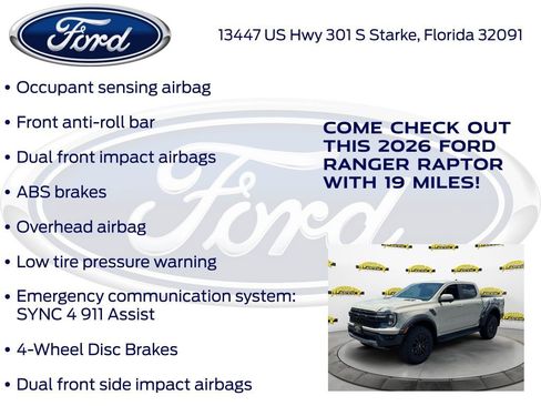 New 2026 Ford Ranger Raptor AWD/4WD image 30