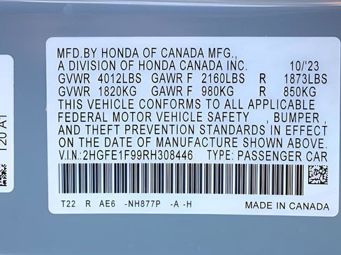 Used 2024 Honda Civic Touring image 11