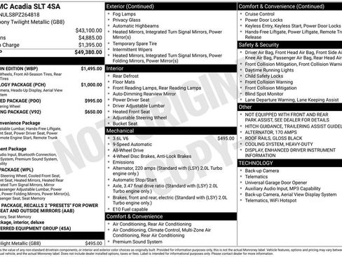Used 2023 GMC Acadia SLT w/ Elevation Edition AWD/4WD image 42