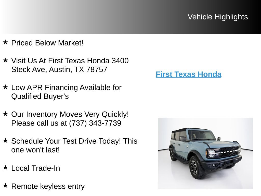 Used 2022 Ford Bronco Big Bend AWD/4WD image 10