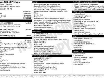 New 2026 Lexus TX 350 AWD w/ Technology Package