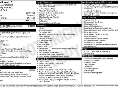 Certified 2025 Kia Sorento S w/ Panoramic Sunroof Package FWD image 15