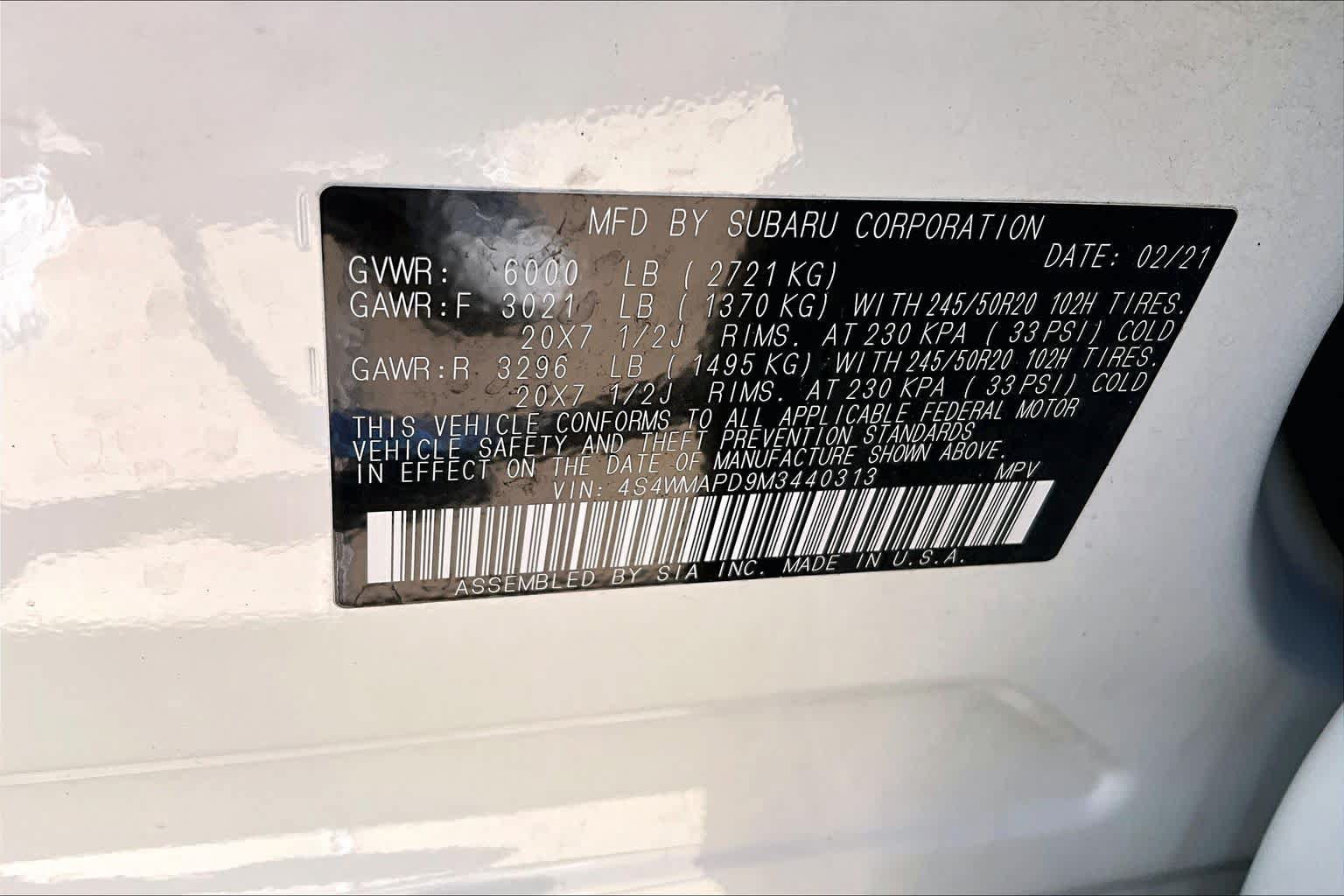 Used 2021 Subaru Ascent Limited AWD/4WD image 36